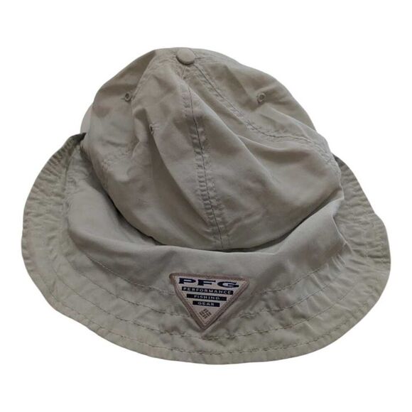 Vintage Columbia PFG Hat Neck Cover Ear Flap Green Adult XL Made In USA - Picture 2 of 6